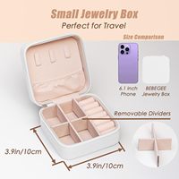 Klassieke PU Lederen Mini Juwelendoos Organizer Groothandel Kleine Reistas voor Sieraden voor Vrouwen Meisjes Bruiloft Cadeaus