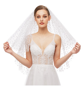 Bán buôn 80cm Hàn Quốc-phong Cách đổ xô vòng trung tâm <span class=keywords><strong>Net</strong></span> sợi Sen Kim Loại Tóc Lược mã hóa Mạng Che Mặt cô dâu - Product Image 1