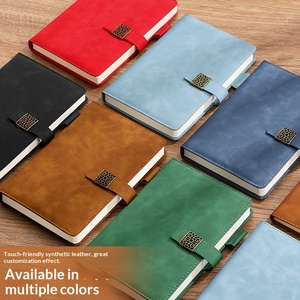 Agenda de bureau personnalisé en similicuir <span class=keywords><strong>A5</strong></span>, logo personnalisé, épaissi, haute valeur chromatique, reliure sans fil, boucle, coffret cadeau, Chine - Product Image 2