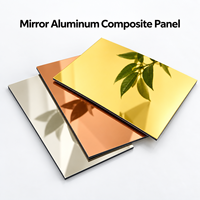 Champagne Gold Mirror Aluminum Composite Panel 3mm 4x8ft ACP Sheet for Hotel Lobby Ceiling Decoration