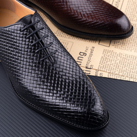 Chaussures Oxford en Cuir Véritable Fait Main de Haute Qualité pour Hommes, Confortables pour Mariage, en Cuir de Vachette avec Bout Superposé, Semelle Intérieure en Caoutchouc pour Fête