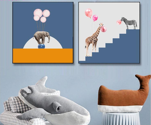 Baby Bed Room Crystal Porcelain Animal Wall Art Kids Living Room Decoration Painting - Product Image 1