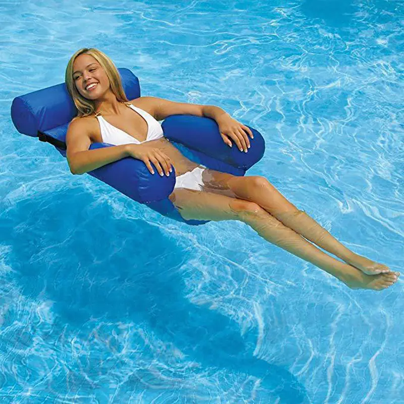 Подвесной гамак из ПВХ для водных видов спорта, летний надувной складной, с плавающим рядом спинкой, воздушные матрасы, кровать, удобный переносной шезлонг, стул