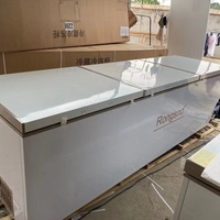 Congélateur commercial à grande capacité, 4 portes, 1000 litres, 600 litres, congélateur à glace profond, vente chaude