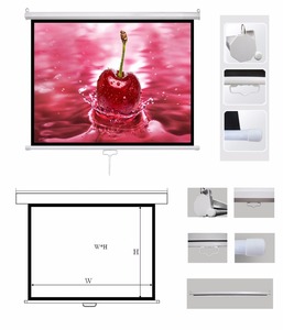 <span class=keywords><strong>จอ</strong></span>โปรเจคเตอร์แบบดึงลงด้วยมือ ขนาด 120 นิ้ว อัตราส่วนภาพ 16:9 ผ้าม่านสีขาวด้าน ติดผนัง - Product Image 3