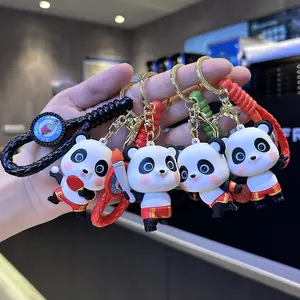 Manufacturers wholesale sports panda keychains cartoon cute small gifts
