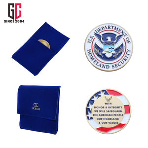 12 Jahre Erfahrung: Maßgefertigte Metall-Emaille-Münzen des US-AMERIKANISCHEN DEPARTEMENTS DER HEIMSICHERHEIT mit Samtbeutel - Product Image 1
