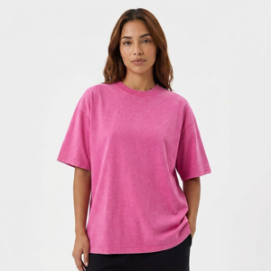 T-shirt décontracté pour homme, rouge, à manches courtes, col rond, en polyester/coton, coupe classique, motif imprimé, anti-boulochage, style urbain, 360g, jersey - Product Image 5