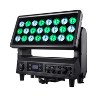 Projecteur LED 24x50W RGBW 4-en-1 IP65 Haute Puissance DMX512 pour Extérieur, Lumière de Scène Mobile, Projecteur Mural, Éclairage DJ et Fêtes