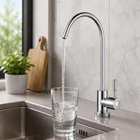 Grifo de cocina de 2 salidas para ósmosis inversa, de acero inoxidable 304, con filtro de agua potable, cuello de cisne, monomando, acabado cepillado, venta al por mayor de fábrica