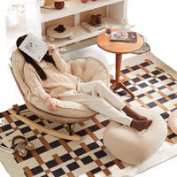 Fauteuil à bascule moderne confortable en bois épaissi, style pingouin, pour salon, chambre, balcon, maison, loisirs, individuel