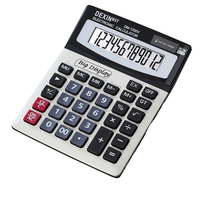 HAPPY 12 bits grande calculatrice graphique scientifique de bureau DM1200V double alimentation solaire solaire bureau financier en plastique