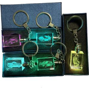 Personalisierter Kristall-Karten-Schlüsselanhänger mit LED-Licht Farbwechsel-Funktion Niedliches Geschenkset für Malediven-Reisen - Product Image 4