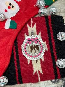 COLLECCIÓN NAVIDEÑA, COLGANTE DE PLATA DE LEY HECHO A MANO, COLOR ROSA INTENSO, PARA MUJER, JOYERÍA - Product Image 2