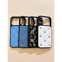 Coque Souple en TPU Minibook en Cuir avec Étoiles 3D Antichoc pour iPhone 17 16 Pro Max