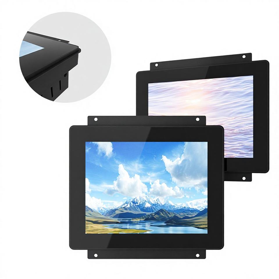 10.4" Industrial Open Frame PCAP Touch Screen Monitor with Tempered Glass for Vending Machines, Retail & Self-Service Kiosks