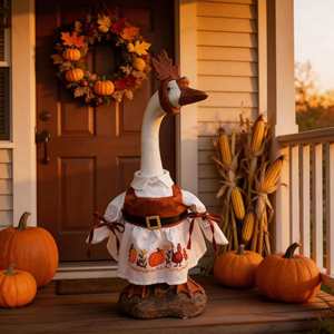 Déguisement de dinde de Thanksgiving personnalisé en petite série de 23 pouces pour porche, cadeau, décoration de porte, fournitures de fête en polyester, Europe - Product Image 2