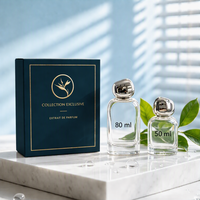 Flacon de parfum vide en verre de haute qualité, 50 ml, col serti polygonal, rose ou couleur personnalisée, OEM