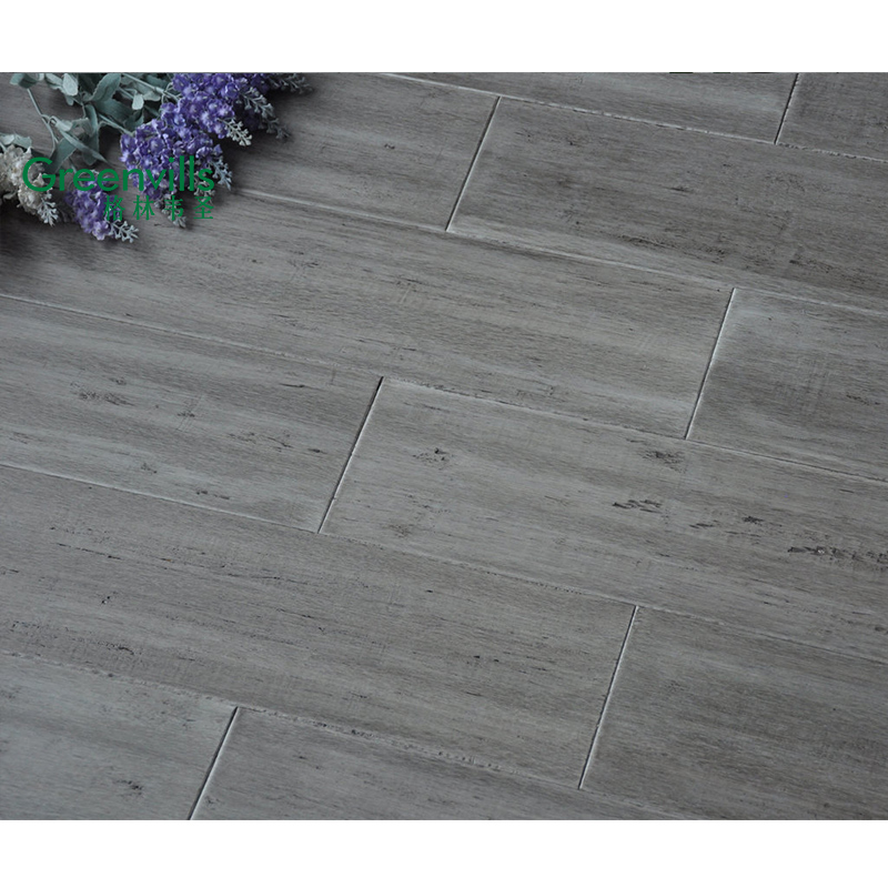 Guangzhou factory grey color solid strand woven bamboo floor bamboo wood flooring