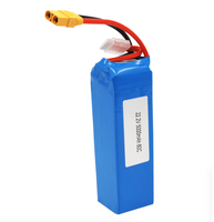 Solution de batterie personnalisée haute capacité 5000mAh 22.2V Li-ion avec connecteur XT60 pour applications de drones FPV et UAV