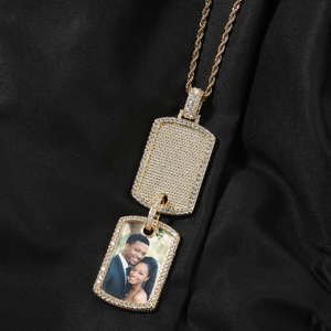 Kalung Rantai Hip Hop UWIN Full Iced Out Custom Foto 5A CZ dengan Tag Gambar Nama/Tulisan, Dropshipping - Product Image 5