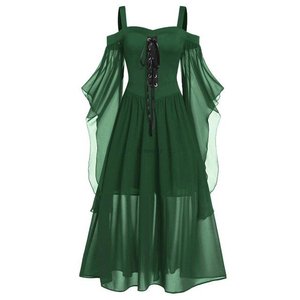 Abito Medievale da Donna Costume Retrò Cosplay Vestito da Fata Costume Medievale Abito Vintage Rinascimentale per Signore Taglie Forti - Product Image 1
