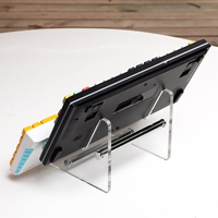 Présentoir de clavier acrylique Transparent détachable de vente chaude support de cadre Photo en plastique pour l'affichage de tablette de stockage au détail