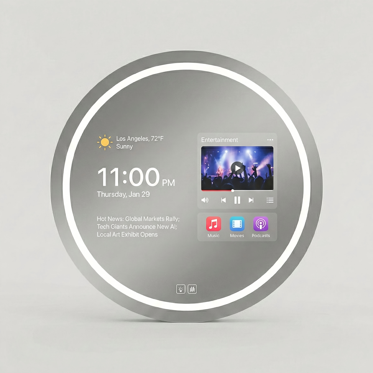 Specchio intelligente senza bordi