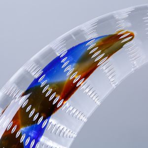 Ornements en verre faits belle décoration de la maison cadeau soufflé à la main produit artisanal ornements de Noël en verre clair inhabituels - Product Image 2