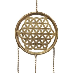 PARIJAT HANDICRAFT Iron Metal Flower Design Windchime Hanging <b>Bells</b> Indoor Outdoor Home Decor Wall Decor for Living Room Garden - Product Image 2
