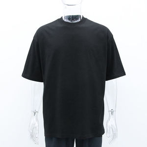 T-shirt di Lusso in Cotone Pesante di Alta Qualità, Unisex, con Stampa Logo Personalizzata, Collo Alto, T-shirt Oversize da Uomo - Product Image 4