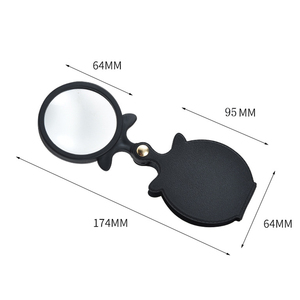 <span class=keywords><strong>Loupe</strong></span> Pliante Compacte Portable 10X avec Étui en Cuir, Lentille en Verre de 60mm, Cadre ABS Résistant aux Chutes – Idéale pour <span class=keywords><strong>la</strong></span> Lecture des Seniors – Offre Spéciale - Product Image 2