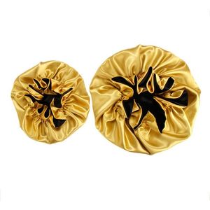 Bonnet en satin doux double couche à marque privée pour filles, enfants et tout-petits, réversible et ajustable pour cheveux bouclés - Product Image 2