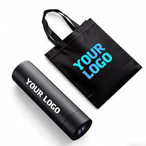 Bouteille d'eau intelligente en acier inoxydable 500 ml avec affichage LED de la température, personnalisable avec logo, idéale pour les cadeaux promotionnels d'entreprise en gros - Product Image 1