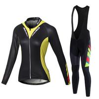Maillot de cyclisme personnalisé pour femme, automne/hiver, sans coutures, anti-plis, à bretelles spaghetti, couleur unie, en polaire, tenue de vélo longue