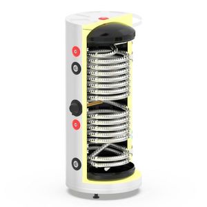 Tanque amortiguador de acero inoxidable de 100 galones con energía <span class=keywords><strong>Solar</strong></span> 200 para tubo evacuado de caldera DHW para uso doméstico hecho en EE. UU. Canadá - Product Image 2