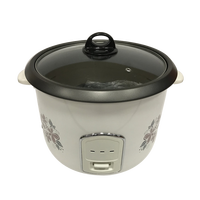 Cuiseur à riz électrique droit de luxe chinois 1,8 L avec 2 casseroles en aluminium avec couvercle en verre Olla Arrocera