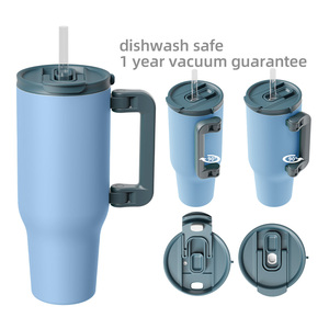 Thiết kế mới Tumbler chân không kim loại Cốc du lịch <span class=keywords><strong>Mug</strong></span> 40oz chai nước cách điện Tumbler có nắp đậy và có thể gập lại xử lý - Product Image 1