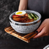 Pierre naturelle Céramique Ramen Bol Pot Cuisine Coréenne Spécial Résistant Aux Hautes Températures Bibimbap Pierre Pot Pan