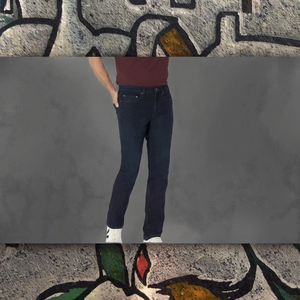 High Quality Men Slim Fit Vintage Winter 3D Light Denim Jeans Breathable Polyester/Cotton Fabric Solid Color Hip Hop Streetwear - Product Image 3