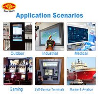 Sunlight Readable 13.3 15 17 18.5 19 21.5 23.8 27 32 Touchscreen Monitor with HDMI/VGA USB Touch Waterproof Industrial Monitor