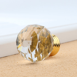 Poignée de tiroir de porte en verre cristal clair 30mm petit bouton pour armoires de cuisine commodes chambres salles de bains salons moderne - Product Image 4