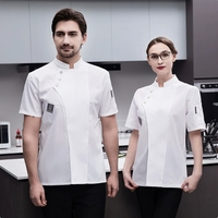 Vêtements de travail professionnels : T-shirt blanc pour la restauration, la cuisine, le chef, le boulanger, le serveur, l'hôtelier, la veste de cuisinier, la tenue de café, l'ensemble de travail