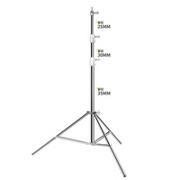 Support d'éclairage 2,8 m en acier inoxydable pour photographie, support de lampe, boîte à lumière, trépied pour flash vidéo - Offre Spéciale