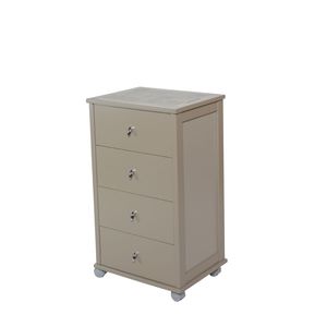 MASLEGNO MAS253 Carro de Almacenamiento Moderno de Madera Maciza de Haya con Cajones de PVC y Ruedas de Plástico para Espacios Prácticos - Product Image 1