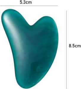 Anti-Aging Facial Massager with Nephrite Stone & Pink Rose Quartz Gua Sha and Natural <b>Jade</b> <b>Roller</b> for Face Timing Control - Product Image 3