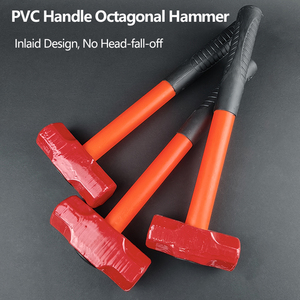 ค้อนหน้าแปดเหลี่ยมเกรดอุตสาหกรรม น้ำหนัก 2-4 ปอนด์ ด้ามจับ PVC นุ่ม จับกระชับมือ สำหรับงานทุบหิน DIY งานก่อสร้างหนัก รับผลิตแบบ OEM - Product Image 5
