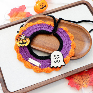 Chiens de compagnie, chats, petits chiens, chiots, costumes sur le thème d'Halloween pour l'extérieur, écharpes en laine à étiquette dorée et accessoires - Product Image 4