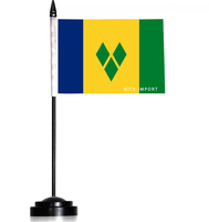 Drapeaux de bureau Pohnpei, petits drapeaux de table miniatures avec mât noir, décoration pour la maison et le bureau, célébrations de festivals