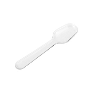 Mini-cuillères jetables en plastique transparent PP de 7,5 cm pour dégustation de desserts et fêtes, emballées individuellement - Product Image 4